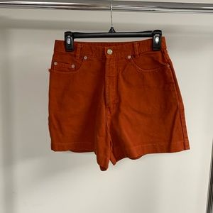 Vintage B.P. Rust Color Denim Shorts Size 9